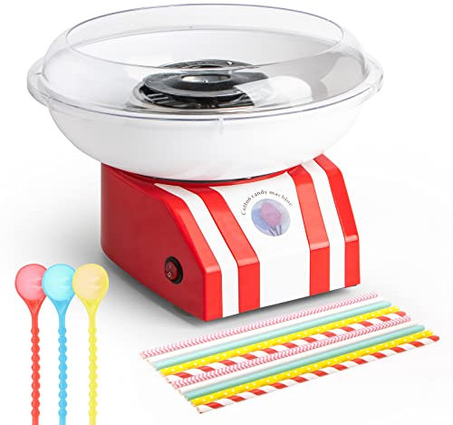 Adhafera Candy Floss Machine for Kids, Cotton Candy Machine Maker 450W, Home-Use, DIY, Party, Gift, Birthday