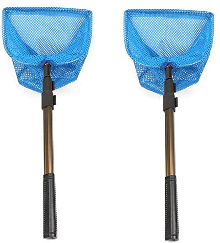 KVSERT Tragbares Teleskop-Schaufelnetz, Tischtennis-Ball-Picker-Netz, Tischtennis-Zubehör, 2 Stück