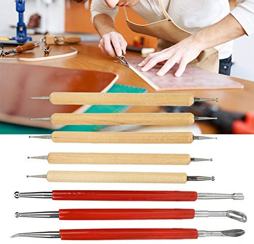 8 Unidades de Herramientas de Tallado de Cuero Hecho a Mano de Bricolaje, 3 Piezas de Borrador de Prensa de Talla de Cuero, 5 Piezas de Juego de Bolígrafo de Encaje de Doble Barra