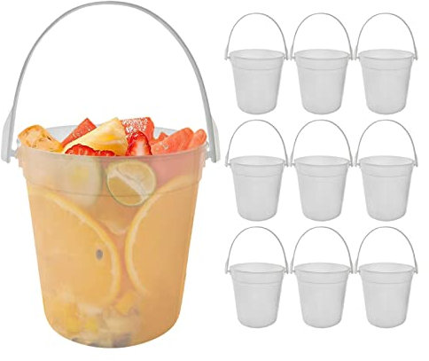 Duqulle Secchiello per Ghiaccio da Cocktail, Vasca Champagne, Contenitori per Champagne Grandi da 1 litro con Manico, Secchiello Riutilizzabile per Birra Fredda, per Cocktail Bar