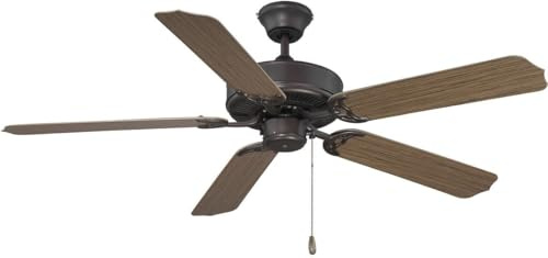Savoy House Meridian M2020ORB Traditional Wet Rated 52 Outdoor Ceiling Fan with Pull Chain, No Light, Oil Rubbed Bronze