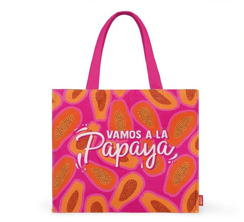 Legami - Bolsa de Playa Grande con Cierre Magnético, Material Reforzado, Tote Bag Soporta 15 kg, 44 x 61,5 cm