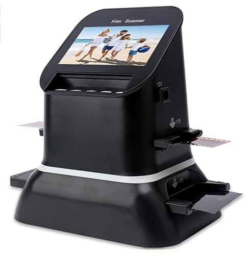 Scanner for pellicole ad alta risoluzione 120, scanner for pellicole e diapositive, schermo LCD 1080P, convertitore di pellicole digitali, conversione di negativi 35 mm, 135, 126, 127 e diapositive in