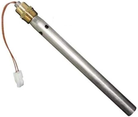 Jpshop Bujía de encendido para estufa de pellets, 350 W, 175 mm de largo, 9,9 mm, tubo exterior de 190 mm x 18 mm, conexión de 1/2 para estufas Ferroli