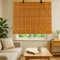 110x220cm Store Bambou Exterieur Store Occultant Rideau Bambou Rétro Stores Romains Pare-Soleil Protection Solaire Intimité Écran Respirant pour Intérieur/Extérieur/Jardin