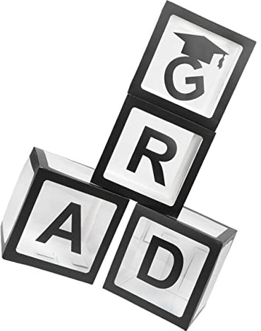 BESPORTBLE 4 pièces Boîtes à Ballons de Graduation de Boîtes Décoratives pour Fête Thème Diplôme Accessoires de Photobooth Résistants et Sans Ballons