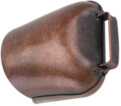 Generico Campanaccio per Bestiame in Ferro Spesso Rosso Bronzo, Campana Rumorosa per Pecore e Mucche, Mini Campanello da Esterno per Collare, Accessorio Resistente per Fattoria e Ranch