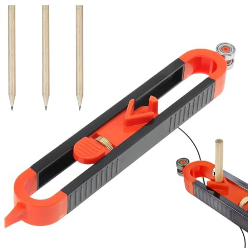 Medidor De Contorno Con Cerradura, Herramienta De Escriba De Medidor De Contorno, Duplicador De Forma Irregular Con Cerradura, Medidor De Contorno Preciso, Contorno De Medidor Duplicador Con 3 Lápices
