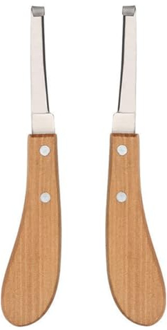 LONZIKP Cuchillos para Pezuñas 2 Piezas, Mango Ergonómico Diestros y Zurdos, Hoja Afilada de Precisión para un Cuidado Óptimo en Caballos, Bovinos y Ovinos.