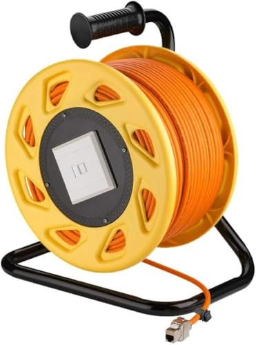 Goobay 58938 Mobile RJ45 nätverk kabeltrumma, 90 m orange