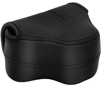 JJC Neoprene Camera Case for Fujifilm X100V Fuji X-E4 X-T30 X-T20 X-T10 X-T100 X-A5 + Fujinon XC 15-45mm PZ/XF 35mm f2 R/XF 18mm f2 R Lens, Olympus E-M10 Mark II + 14-42mm Lens