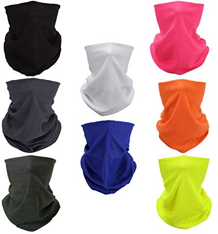 SMEHCF 8 bandeau multifonctionnel Bandana cagoule demi-couverture masque écharpe de cou pour moto vélo randonnée pêche