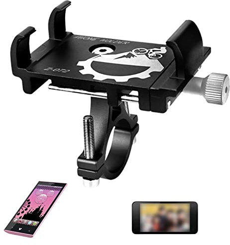 YuanYouTong Bike Phone Holder, Motorbike Phone Holder, Universal Bicycle Phone Mount, Cycling Handlebar Clamp for iPhone 17 16 15 14 13 12 11 Pro Max Plus XS XR X Air‌, Samsung, 3-6.8 Mobile Phones