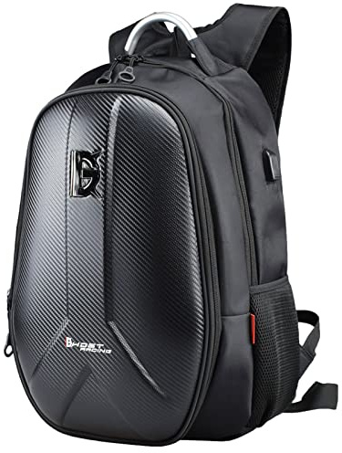 Sac à Dos De Moto Sac étanche Sac à Dos à Coque Dure Casque De Moto Grand Sac Hommes Voyage Camping équitation Stockage (Givré)