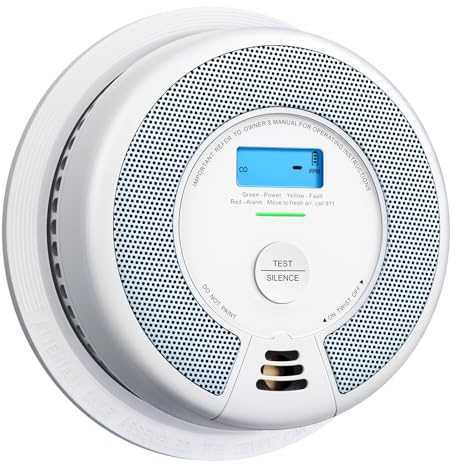 X-Sense Smoke Detector Carbon Monoxide Alarm Combo, 10-Year Non-Replaceable Battery, Not Hardwired, UL 217 & UL 2034 Certified, Model XP0H-SN, 1-Pack