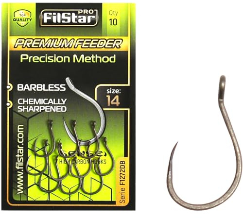 PRO FILSTAR 10 stycken fiskekrokar set utan krokar N14 – Method Feeder – karpfiske-krok – karp fisketillbehör – Pop Up Boilies karpkrok – Carp Fishing Hooks – Karp Rigs – Fisketillbehör