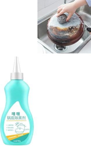 Nettoyant gel magique pour casseroles et poêles, nettoyant inox pour casseroles et poêles, nettoyage sans effort pour fonds brûlés Taches tenaces, pour les taches tenaces et l'élimination des résidus