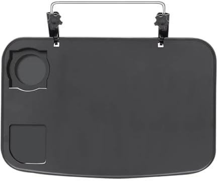 Foldable Car Table, Non Slip Dining Desk for Car, Kids Passenger Roadtrip Food Tray, Adjustable Laptop Desk for Car, Travel Tray for Backseat Eating and Working in Car