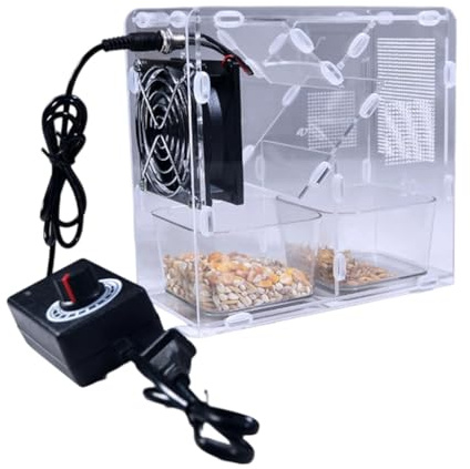 Máquina de soplado de granos de comida para pájaros, velocidad ajustable, máquina de bombardeo de alimentos para pájaros para fácil y mantenimiento