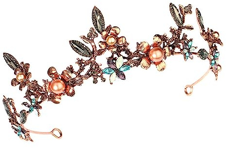 VICASKY -tête Élégant Perles Artificielles Ornement De Cheveux Unique Pour Mariée Doré
