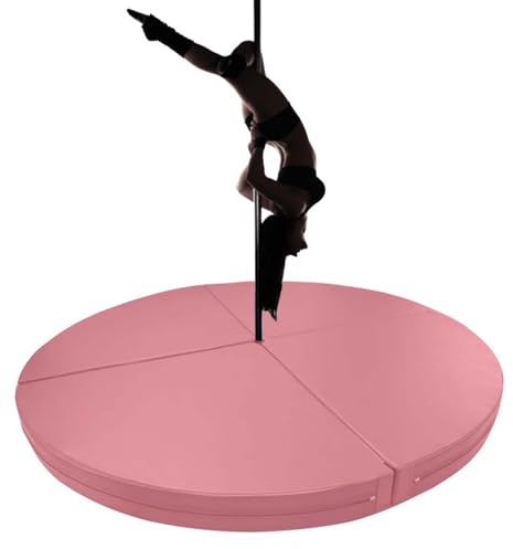 Pole Dance-matta, Tjocklek 1/2/4 crash-matta för Pole Dance – rund, vikbar säkerhetsmatta för hemmagym, yoga och fitness, polkudde för dansare – fallskyddsmatta
