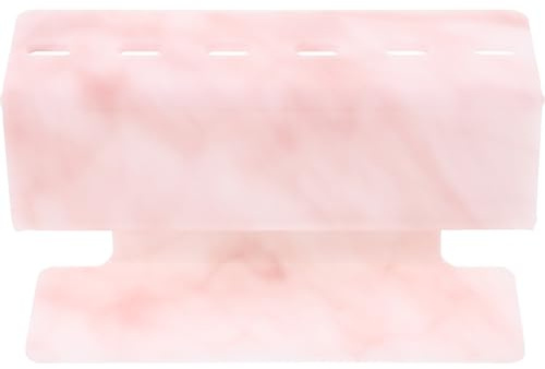 MUCKLILY Support Porte-Pince à Cils en Acrylique Rouge Marbre, Organiseur pour Extensions de Cils, Présentoir Compact pour Outils d'Extension, Rangement Pratique pour Salon et Usage