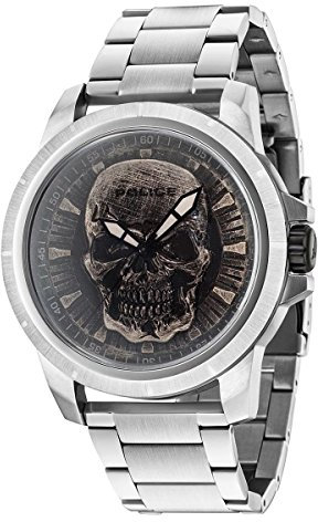 Police Herren Datum klassisch Quarz Uhr mit Edelstahl Armband 14385JS/57M