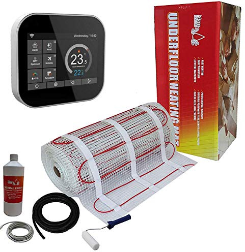 Electric Underfloor Heating kit 150w - 18.0m2 - Black Smart WiFi Thermostat