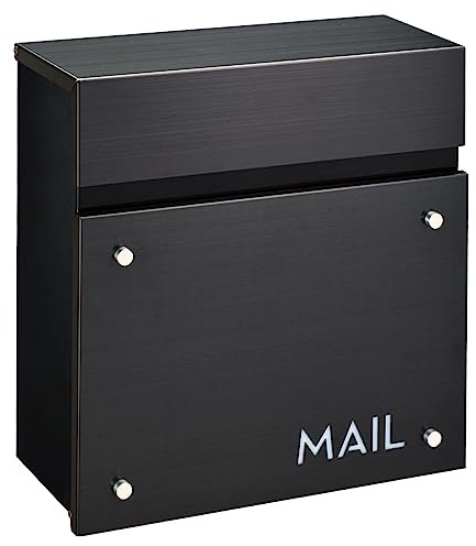 Wall-Mounted Modern Locking Mailbox from Bailey Boxes: Enhance Your Home with The Dalton - 14.25 H x 14 W x 5.75 D. Elevate Your Space with This Stylish Addition.