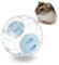 Relaxdays Hamsterball, Ø 18,5 cm, Laufkugel für Hamster & Mäuse, Kunststoff, Nagerspielzeug zum Laufen, transparent/blau