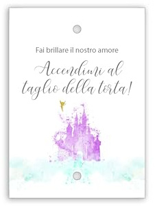 CESANA LIKE PHOTO Scintille Luminose per Matrimonio Castello - cartoncini per Stelline Luminose Castello Cartoni Animati 40 pz
