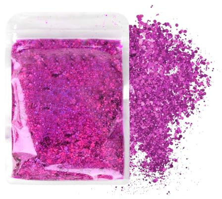 Paillettes Polvere Glitterata, 50g Paillettes Unghie, glitter Polvere Chunky Glitter Olografico, Resin glitters, Paillette per Resina Epossidica per Unghie Viso Artigianato Trucco
