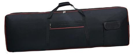 mophrati High Performance Waterproof Keyboard Case Thickened Padded For Effective Of 88 Key 88 Key Keyboard Bag Electric Piano Case Backpack, Black, 140x45x17cm