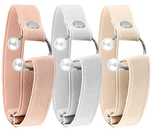 ULTECHNOVO Cinturini Regolabili per Tallone Perle 3 Pezzi, Fasce Sostituibili per Tacchi Alti da Donna, Accessori Antiscivolo per Uso Quotidiano e Riparazione Scarpe Eleganti Colore Casuale