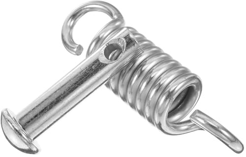 SKISUNO Kit di Sospensione Molle di Estensione e Ganci per Altalena da Veranda, Molla per Sedia Sospesa Perni, Soluzione per Supporto Poltrona Sospesa e Dondolo da Balcone, Argento