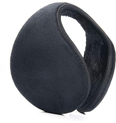 Czemo Ohrenwärmer für Damen und Herren Earbands Ohrenschützer Winter Ohrenwärmer Faltbar Einstellbare Größe Schwarz