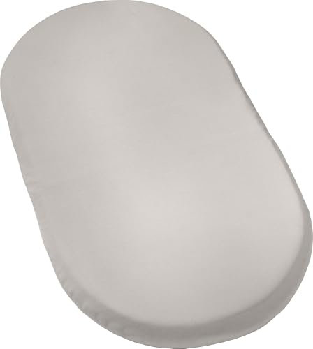 Erwin Müller Baby-Spannbettlaken Murnau Single-Jersey - Silber Größe 40x70 cm oval - hautfreundlich, atmungsaktiv, bügelfrei, strapazierstark