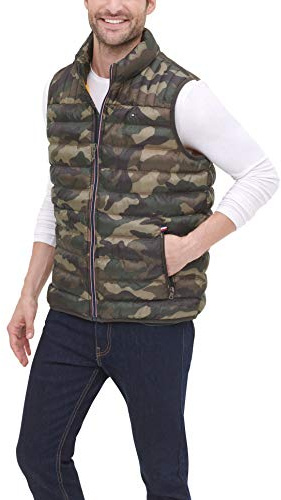 Tommy Hilfiger Adaptive Lightweight Packable Puffer Vest Jacket (Standard And Big & Tall) Gilet en duvet Homme (lot de 1)