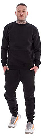 Mens Plain Tracksuit Branded Fleece Pullover Sweatshirts Cotton Jogging Bottoms