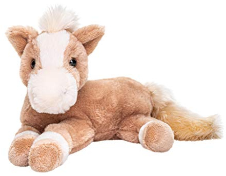 Uni-Toys - Pferd Hellbraun, liegend - superweich - 28 cm (Länge) - Plüschtier, Kuscheltier