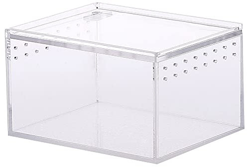 Caja de terrario, Caja de Alimentación de Insectos, Caja de cría de Reptiles, Caja Transparente para Reptiles, para cría de Reptiles, para Reptiles, Lagarto, Escorpio, ciempiés