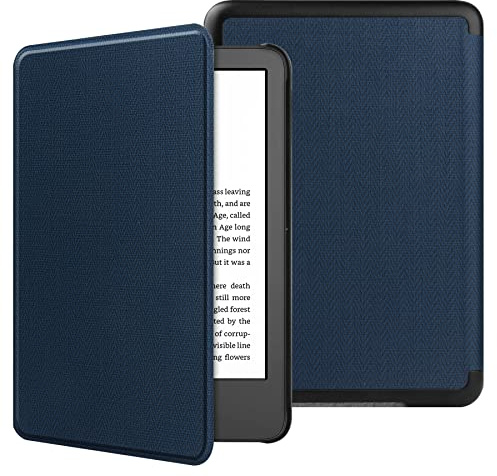 VOVIPO Slimshell Protective Case for All-new Kindle 6 Inch(Fits 2024 and 2022 Releases only,Thin and Lightweight, Foldable Protective Cover-Navy