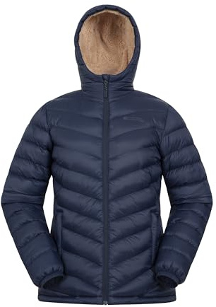 Mountain Warehouse Seasons Womens Fur Lined Padded Jacket | Lightweight & Water Resistant Hooded Coat, Tested to -40C, Insulated to Keep Warm on Cold Days, For Winter, Everyday Wear