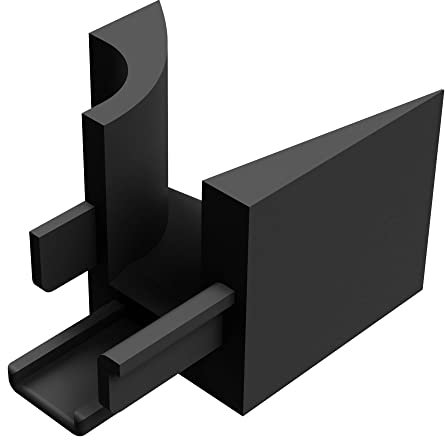 DIWARO. Einlauftrichter 45 x 34 mm | Sonderanfertigung | Paar | weiß, schwarz oder braun (schwarz)