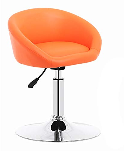 Bar Stool with Faux Leather Backs Seat Adjustable Swivel Gas Lift Safety Extremely Comfy 8 Colors 2 Sizes (Color : Black Size : 108cm) (Orange 73cm)