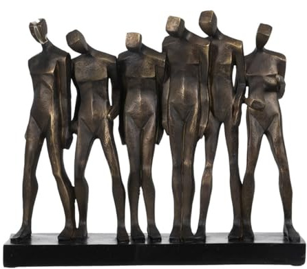 BigBuy Home Escultura Cobre Personas 40 x 10,5 x 34 cm