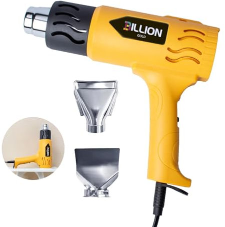 Heat Gun, 1800W Professional Hot Air Gun, 300℃&600℃ Dual Temp Settings, Fast Heating, Overload Protection Heat Gun for Paint Stripping, Crafts, Shrink Wrapping/Tubing, Shrink Wrapping