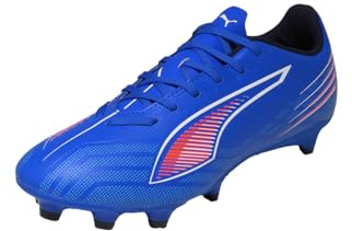 PUMA Ultra 6 Play FG/AG WN's Zapatos de fútbol para Mujer, Ultra Blue Puma White Glowing Red, 39 EU