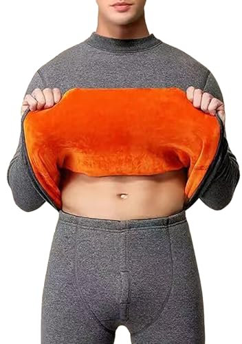 Tech-Trainingsanzug für Herren, schwarz, 2024 Geschenk, goldfarbenes Fleece, Set mit hohem Halsausschnitt, Thermounterwäsche für Herren und Damen, verdickte und gepolsterte Qiu-Jie-Qiu-Hose, in einem