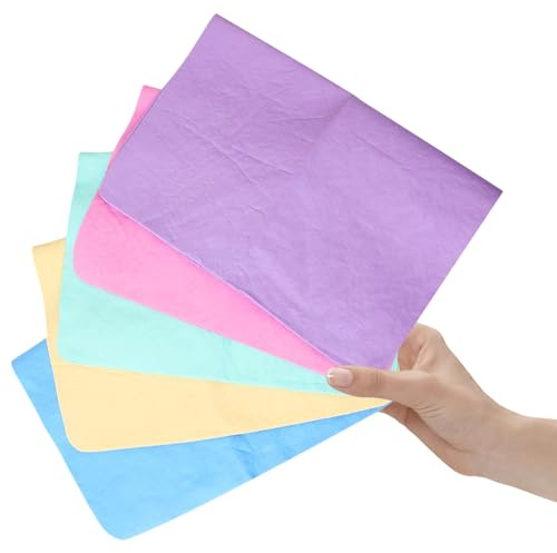 CVUTOVO Lot de 5 Serviettes Absorbantes en PVA pour Animaux de Compagnie Serviettes Ultra Sèches et Réutilisables pour Chiens et Couleur Aléatoire